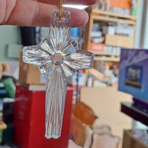MARQUIS by WATERFORD RADIANT CROSS ~ Crystal Ornament ~ in box